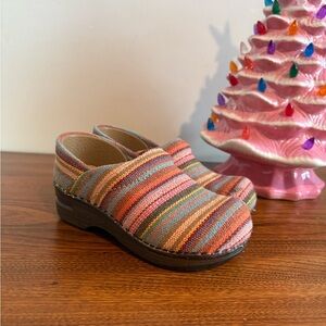 Colorful Striped Toddler Clogs